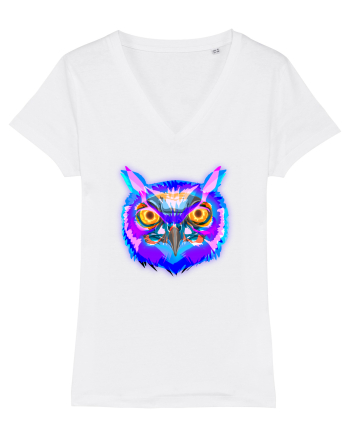 Skull Neon Owl White