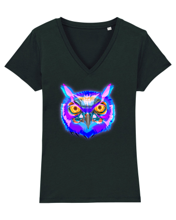 Skull Neon Owl Black