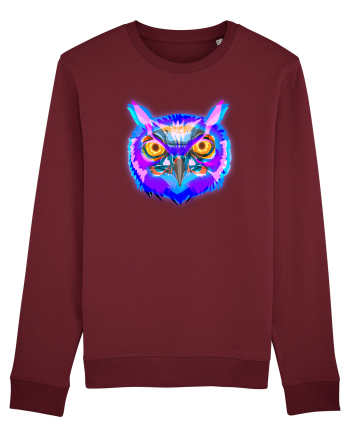 Skull Neon Owl Burgundy