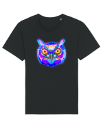 Skull Neon Owl Tricou mânecă scurtă Unisex Rocker