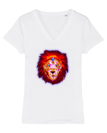 Skull Neon Lion White