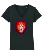 Skull Neon Lion Tricou mânecă scurtă guler V Damă Evoker