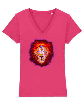 Skull Neon Lion Raspberry