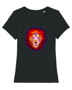 Skull Neon Lion Tricou mânecă scurtă guler larg fitted Damă Expresser