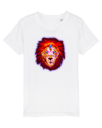 Skull Neon Lion White