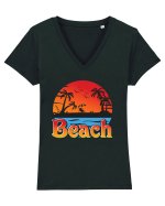 Beach Tricou mânecă scurtă guler V Damă Evoker