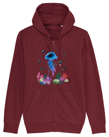 Blue Jellyfish Burgundy