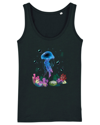 Blue Jellyfish Black
