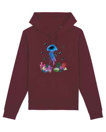 Blue Jellyfish Burgundy