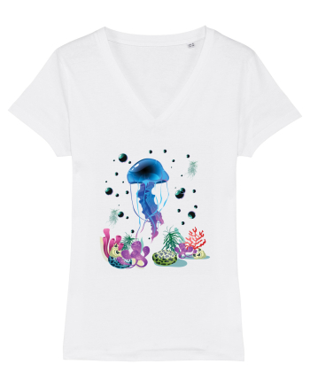 Blue Jellyfish White