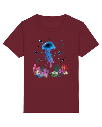 Blue Jellyfish Burgundy