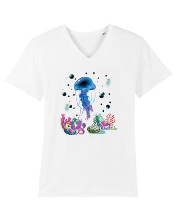 Blue Jellyfish White