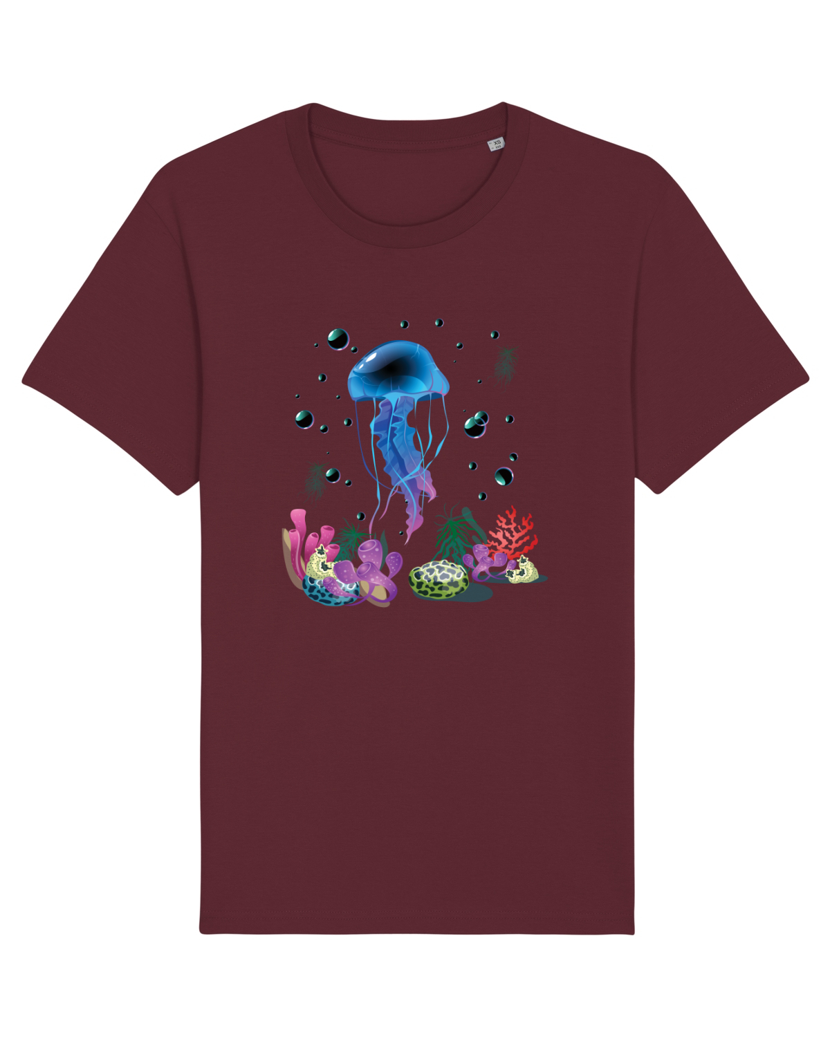 Tricou mânecă scurtă Unisex Rocker Burgundy