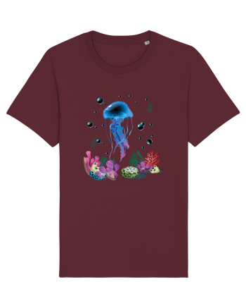 Blue Jellyfish Burgundy