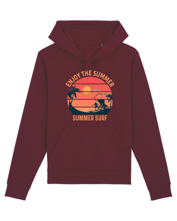 Enjoy The Summer Surf Sunset Burgundy