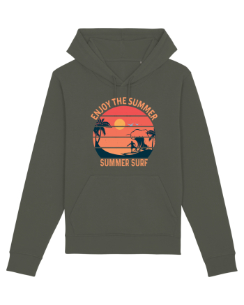 Enjoy The Summer Surf Sunset Khaki