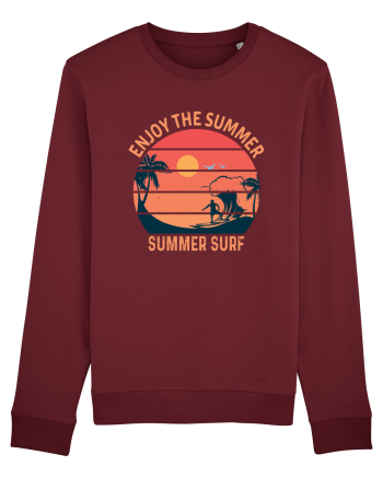 Enjoy The Summer Surf Sunset Burgundy
