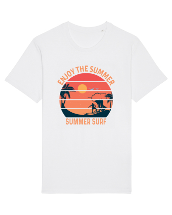 Enjoy The Summer Surf Sunset White