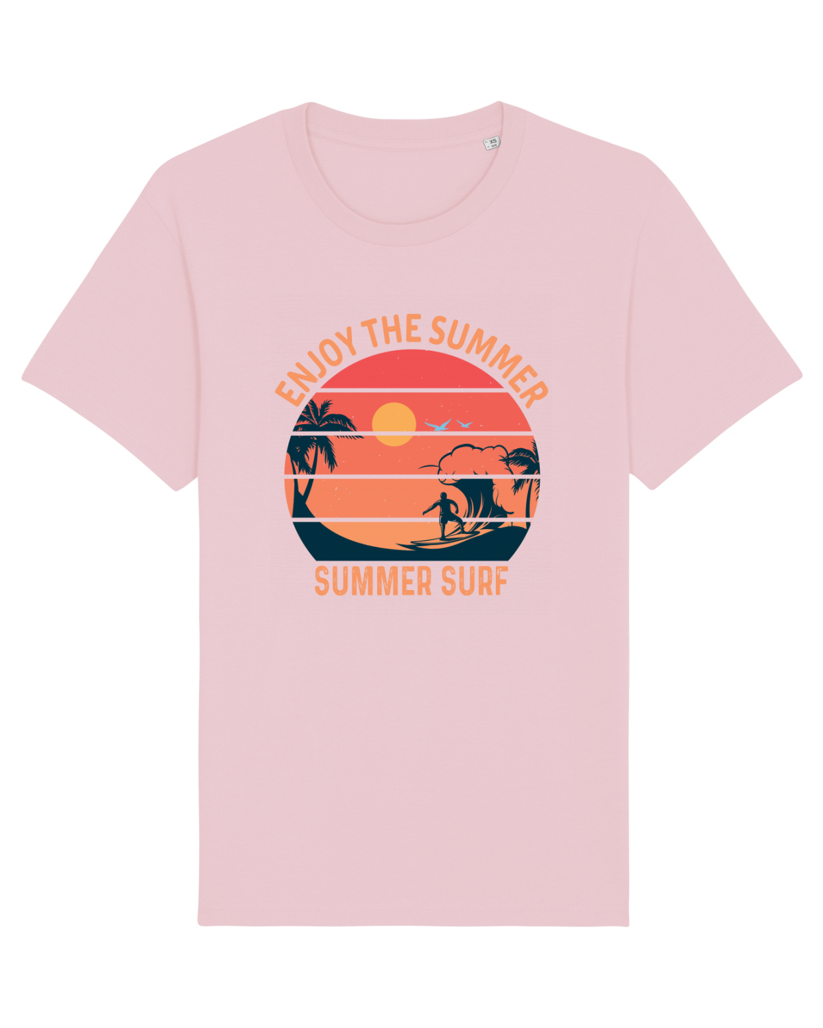 Tricou mânecă scurtă Unisex Rocker Cotton Pink
