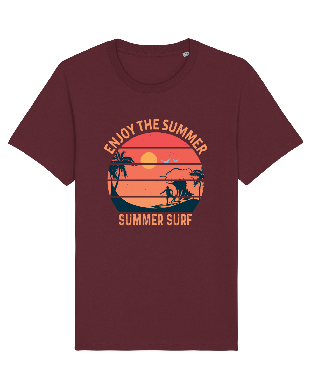 Tricou mânecă scurtă Unisex Rocker Burgundy