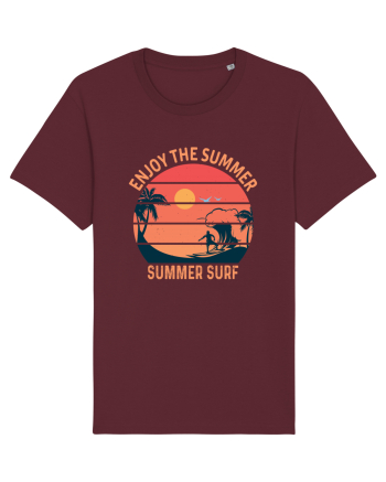 Enjoy The Summer Surf Sunset Burgundy