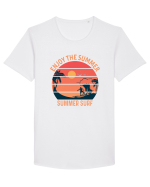 Enjoy The Summer Surf Sunset Tricou mânecă scurtă guler larg Bărbat Skater