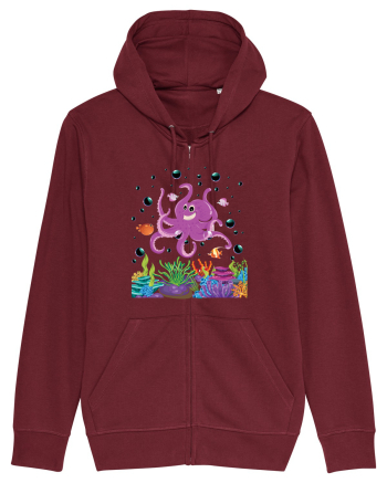Happy Octopus Burgundy