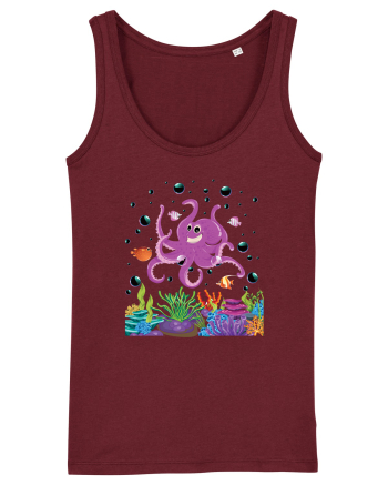 Happy Octopus Burgundy