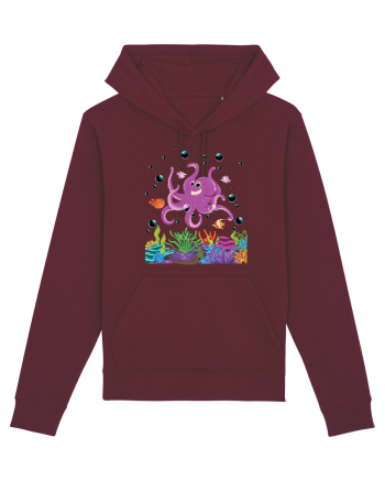 Happy Octopus Burgundy
