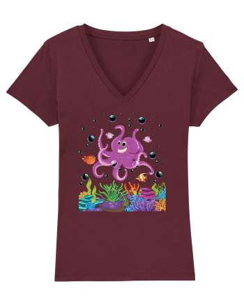 Happy Octopus Burgundy