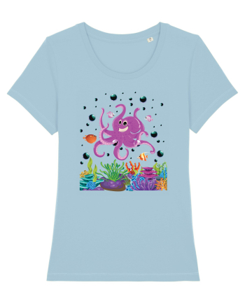 Happy Octopus Sky Blue
