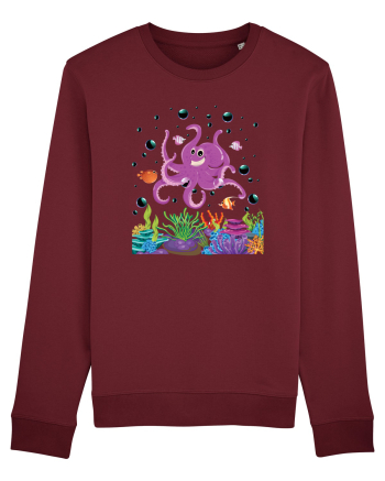 Happy Octopus Burgundy