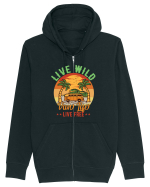 Live Wild Live Free Hanorac cu fermoar Unisex Connector
