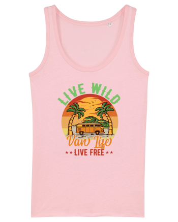 Live Wild Live Free Cotton Pink