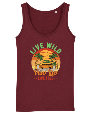 Live Wild Live Free Burgundy