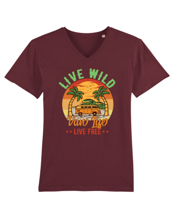 Live Wild Live Free Burgundy