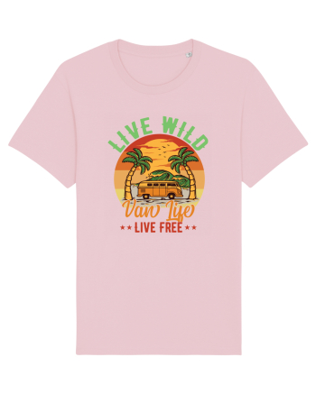 Live Wild Live Free Cotton Pink