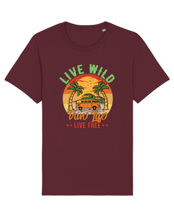 Live Wild Live Free Burgundy