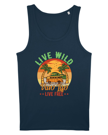 Live Wild Live Free Navy