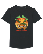 Live Wild Live Free Tricou mânecă scurtă guler larg Bărbat Skater