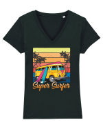 Super Surfer Tricou mânecă scurtă guler V Damă Evoker
