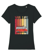 Van Life Tricou mânecă scurtă guler larg fitted Damă Expresser