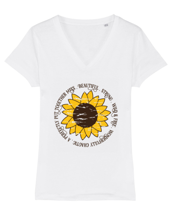 Beautiful Wild Strong Sunflower White