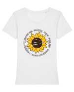 Beautiful Wild Strong Sunflower Tricou mânecă scurtă guler larg fitted Damă Expresser