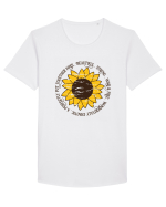 Beautiful Wild Strong Sunflower Tricou mânecă scurtă guler larg Bărbat Skater