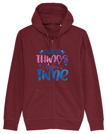 Great Thinks Take Time Burgundy