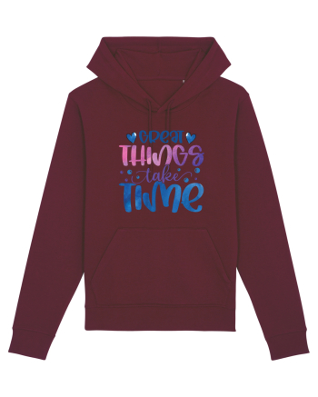 Great Thinks Take Time Burgundy