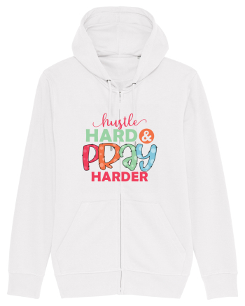 Hustle Hard Pray Harder White