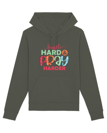 Hustle Hard Pray Harder Khaki