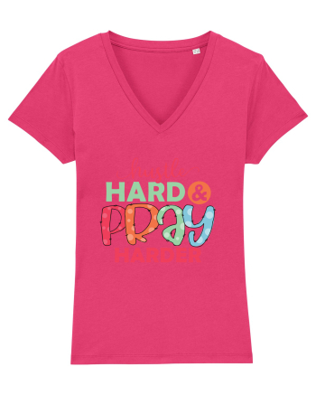 Hustle Hard Pray Harder Raspberry
